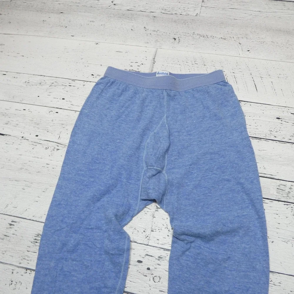 Vintage Duofold Pants Mens 38 Blue Thermal Two Layer Long Johns Underwear